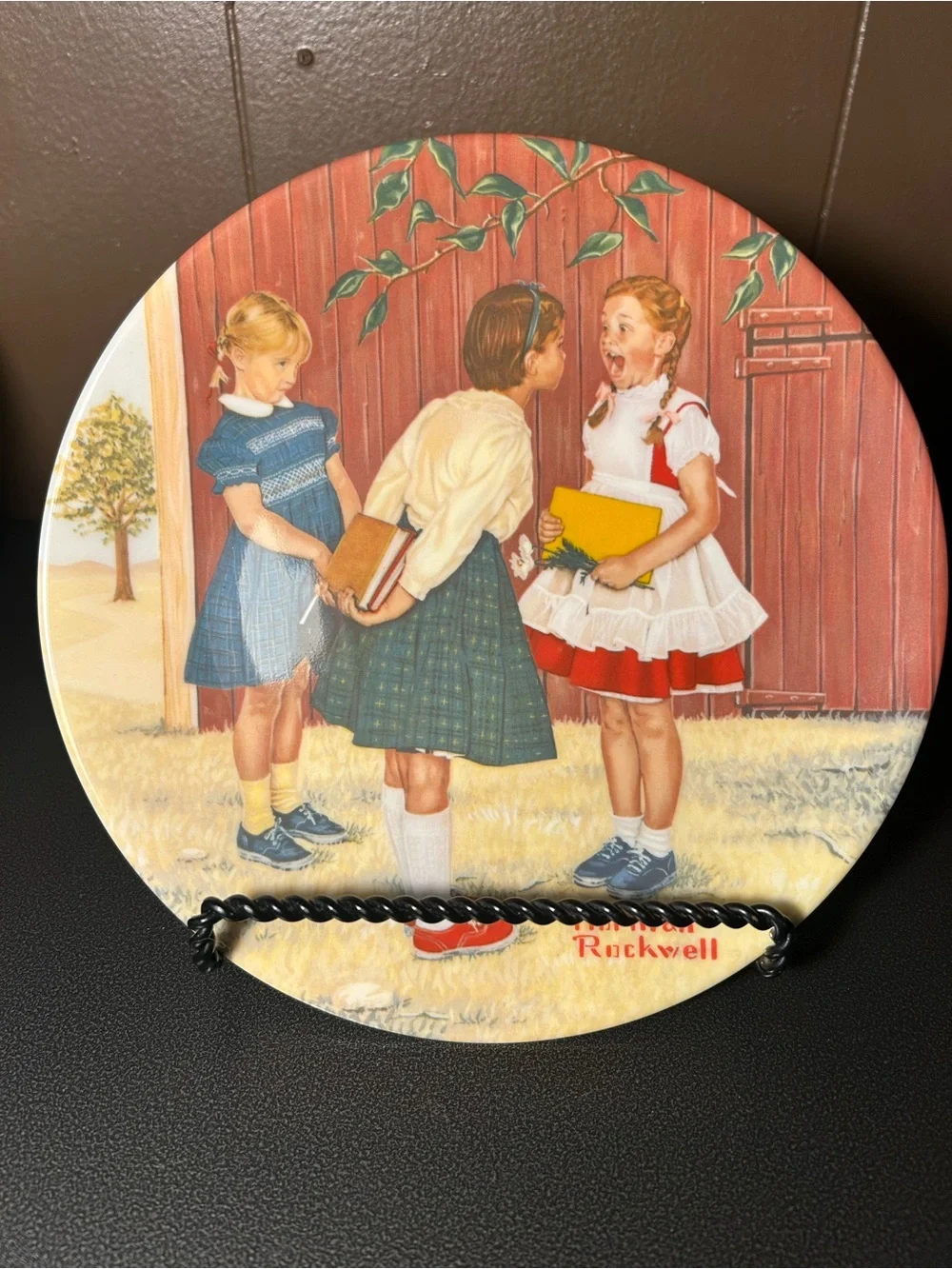 Vintage 1978 Missing Tooth Gorham Norman Rockwell Collectible Plate with COA